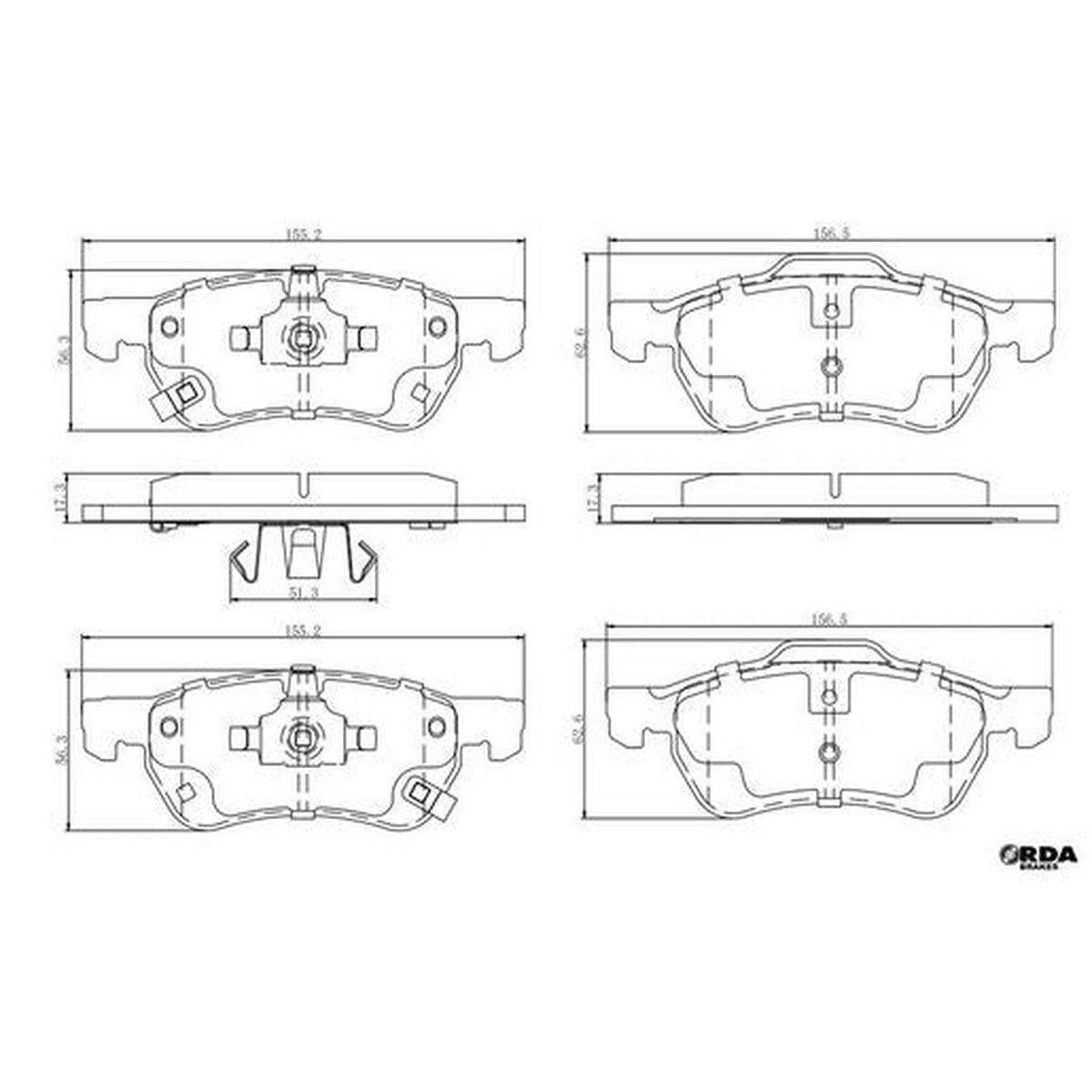 RDA GP Max Brake Pad Set Front RDB2444