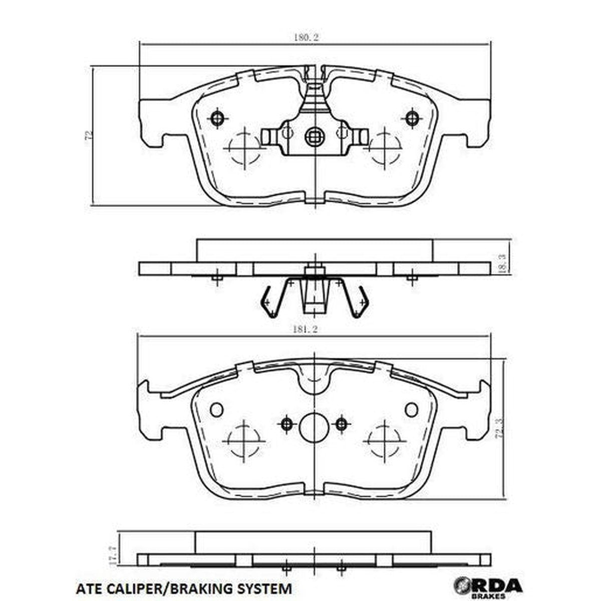 RDA Phantom Ceramic Brake Pad Set Front RDC2437