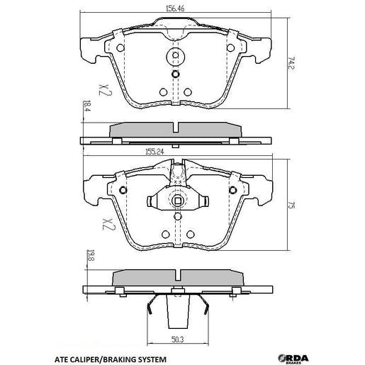 RDA GP Max Brake Pad Set Front RDB2410