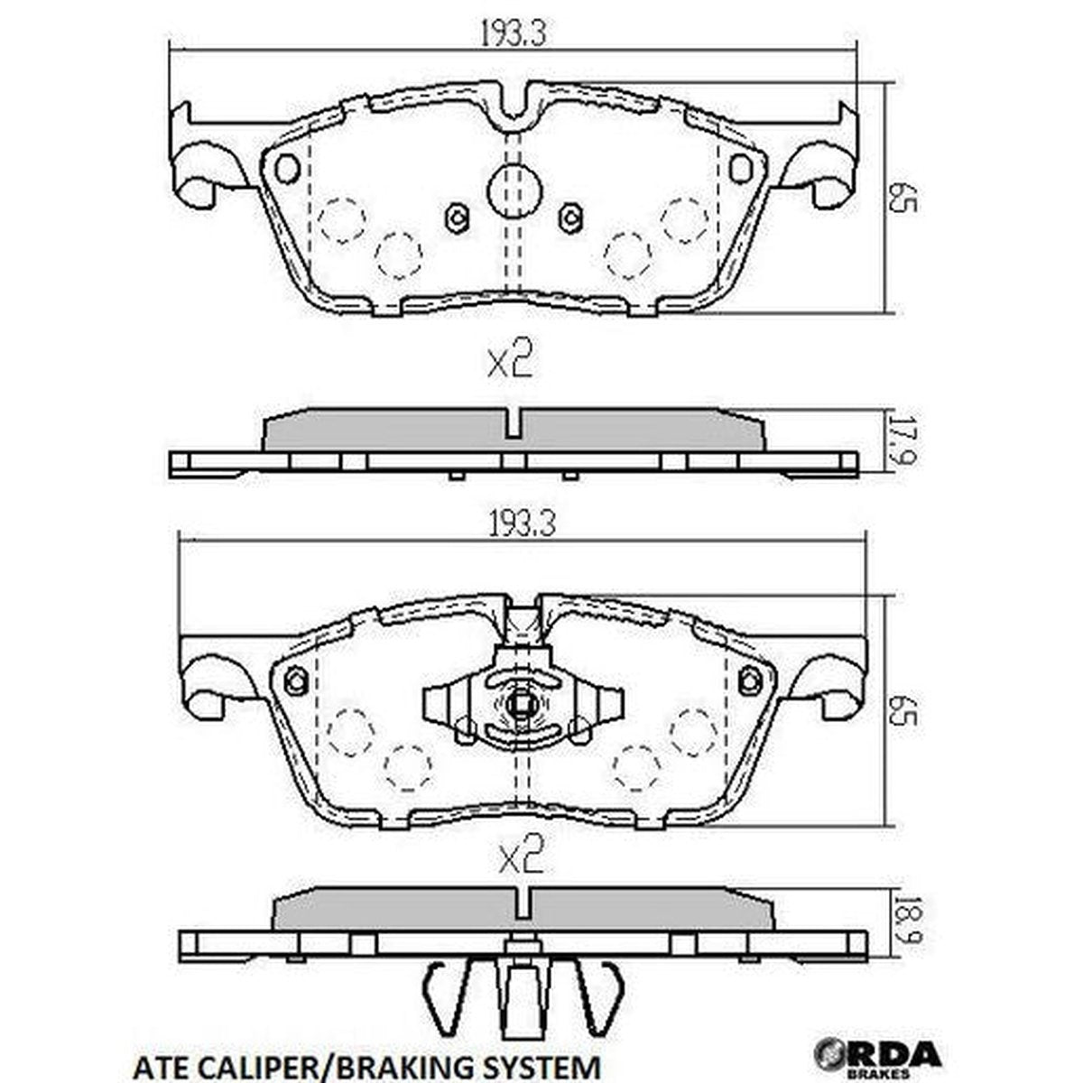 RDA Phantom Ceramic Brake Pad Set Front RDC2424