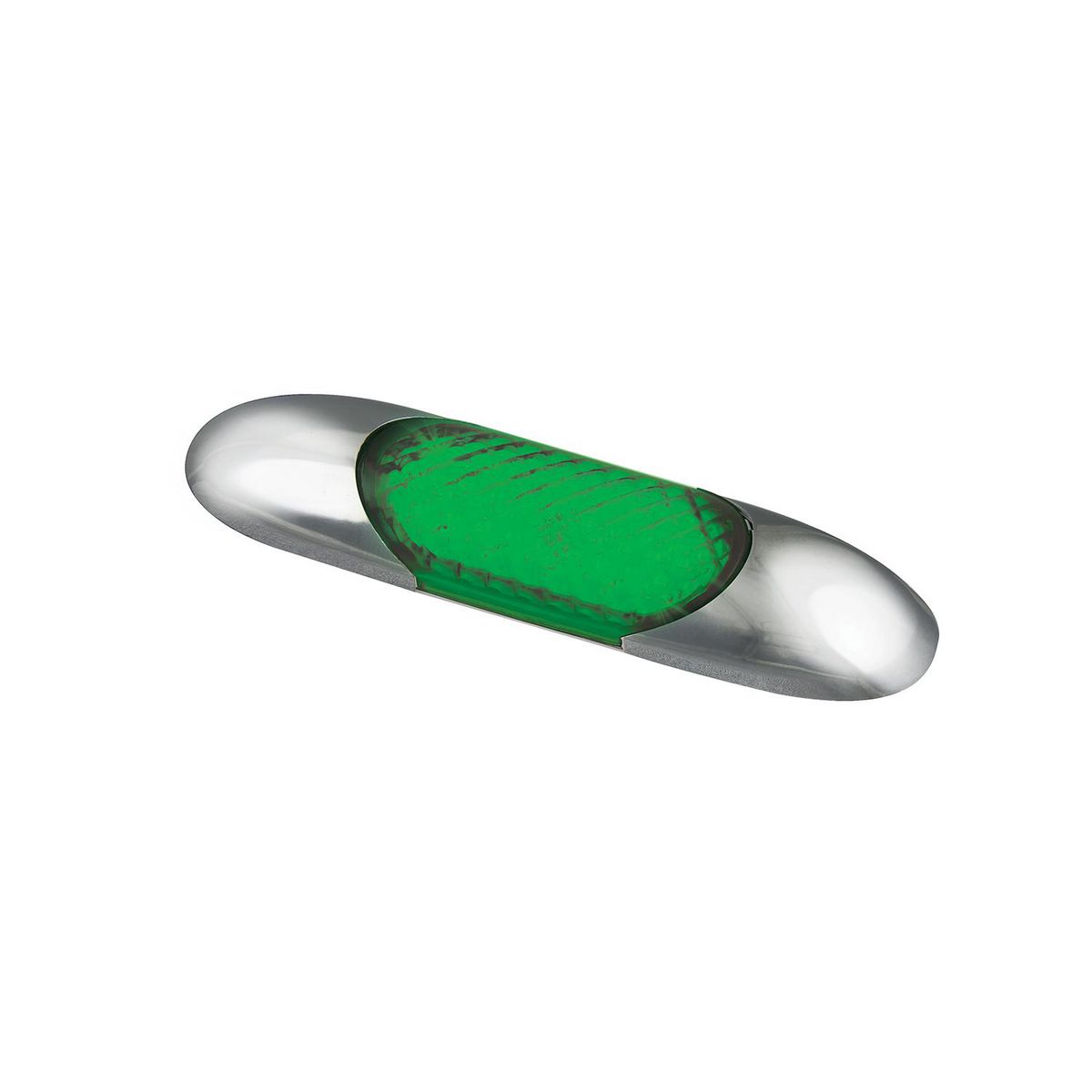 LED Autolamps Interior Light with Chrome Frame 10W Green Lens and LEDs 100 x 25mm 12V 68G