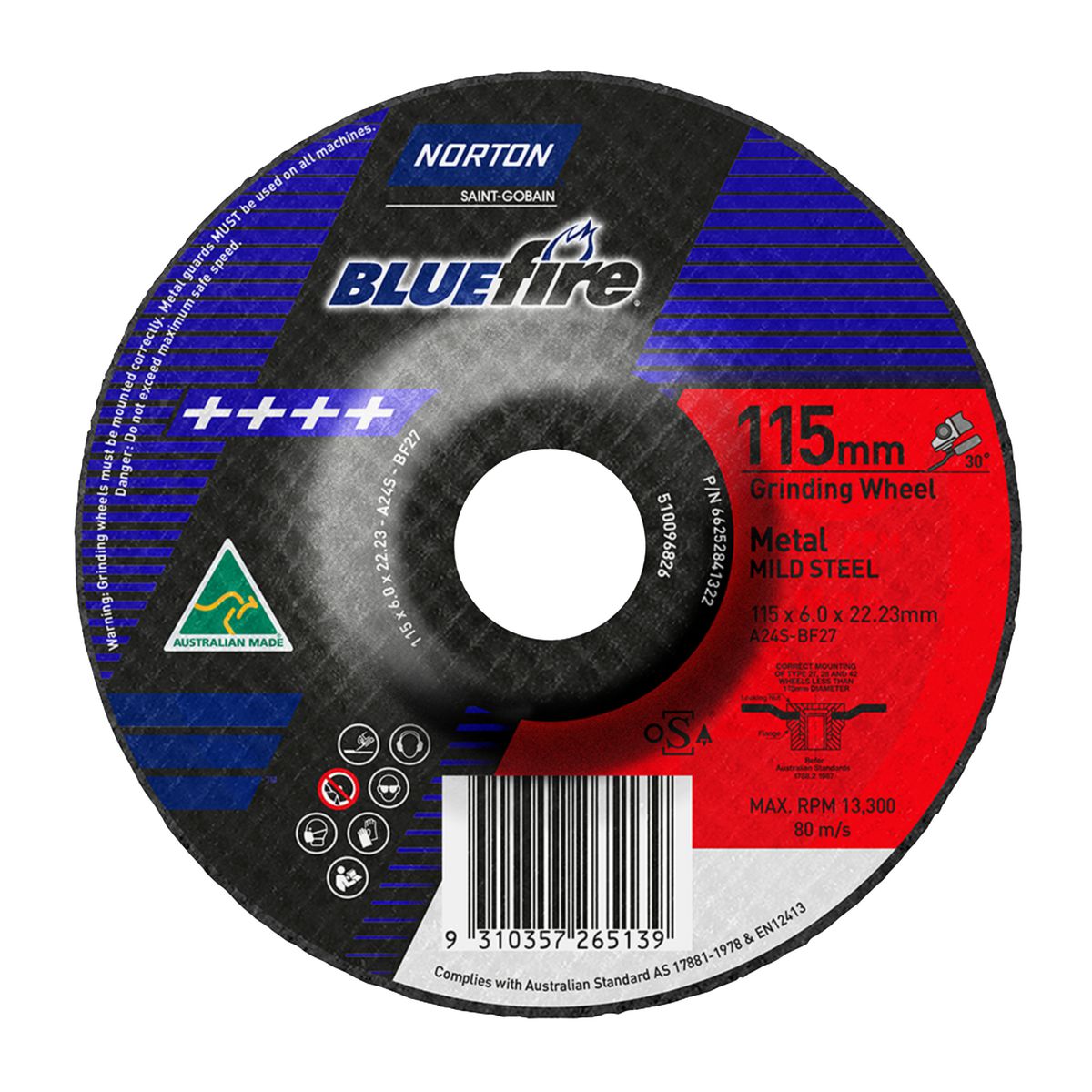 Norton Bluefire Grwheel 115X6.0X22.23Mm 66252841322