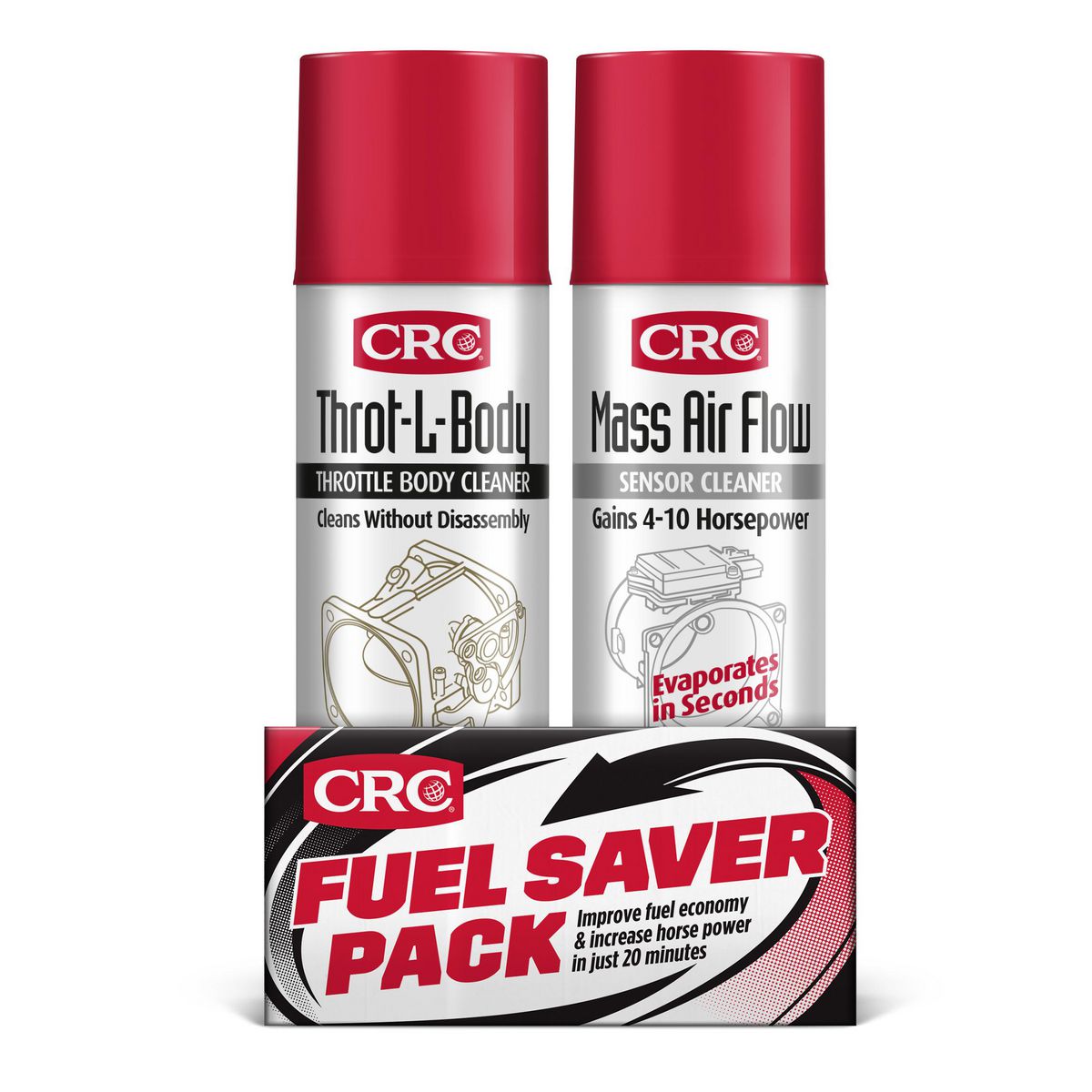 CRC Throttle Body Cleaner & Mass Air Flow Sensor Fuel Saver Kit Aerosol Sprays