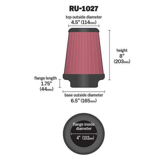 K&N Universal Air Filter KNRU-1027