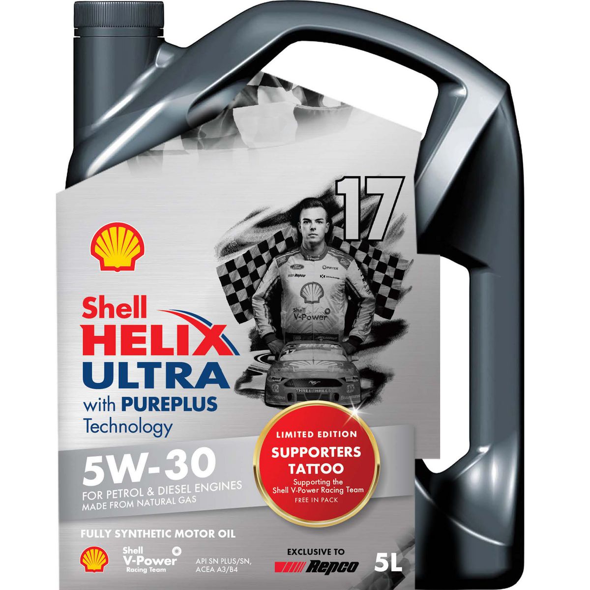 Shell Lubricants Helix Ultra X 5W30 Full-Syn Engine Oil 5L 310278384