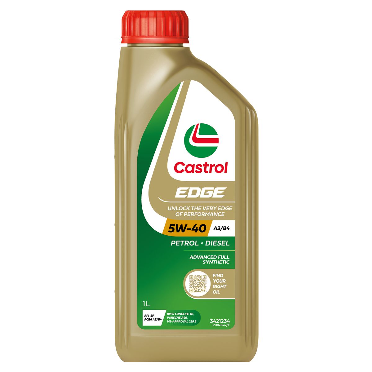 Castrol EDGE 5W-40 A3 B4 Engine Oil 1L 3421234