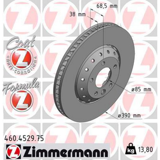 Zimmermann Formula Z Brake Rotor 390mm Front RH 460.4529.75