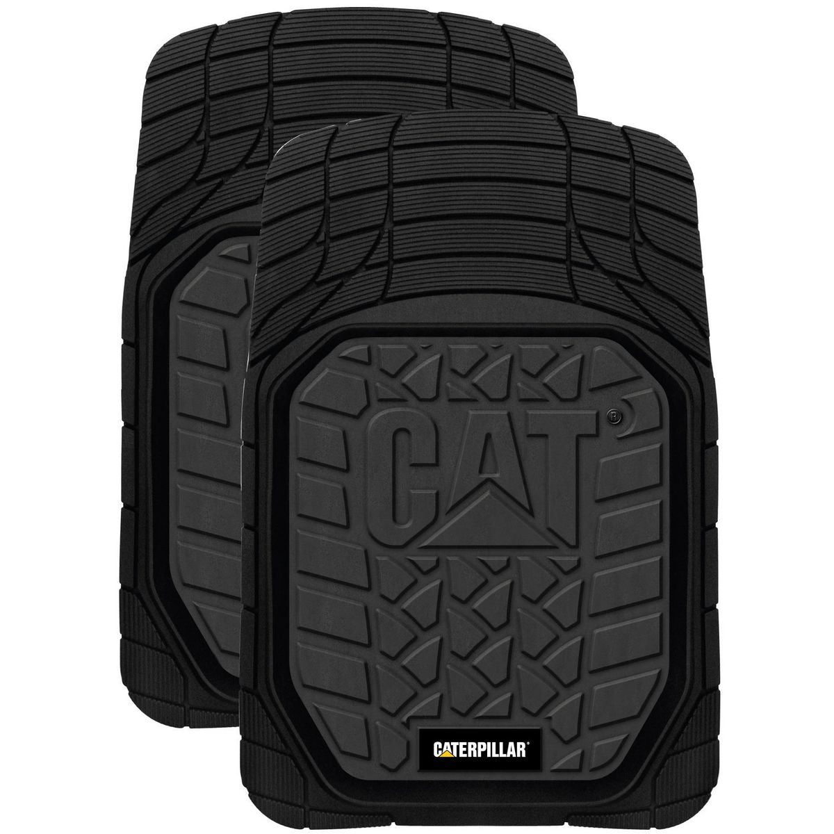 Caterpillar Deep Dish Rubber Floor Mats CMCATBLKFR