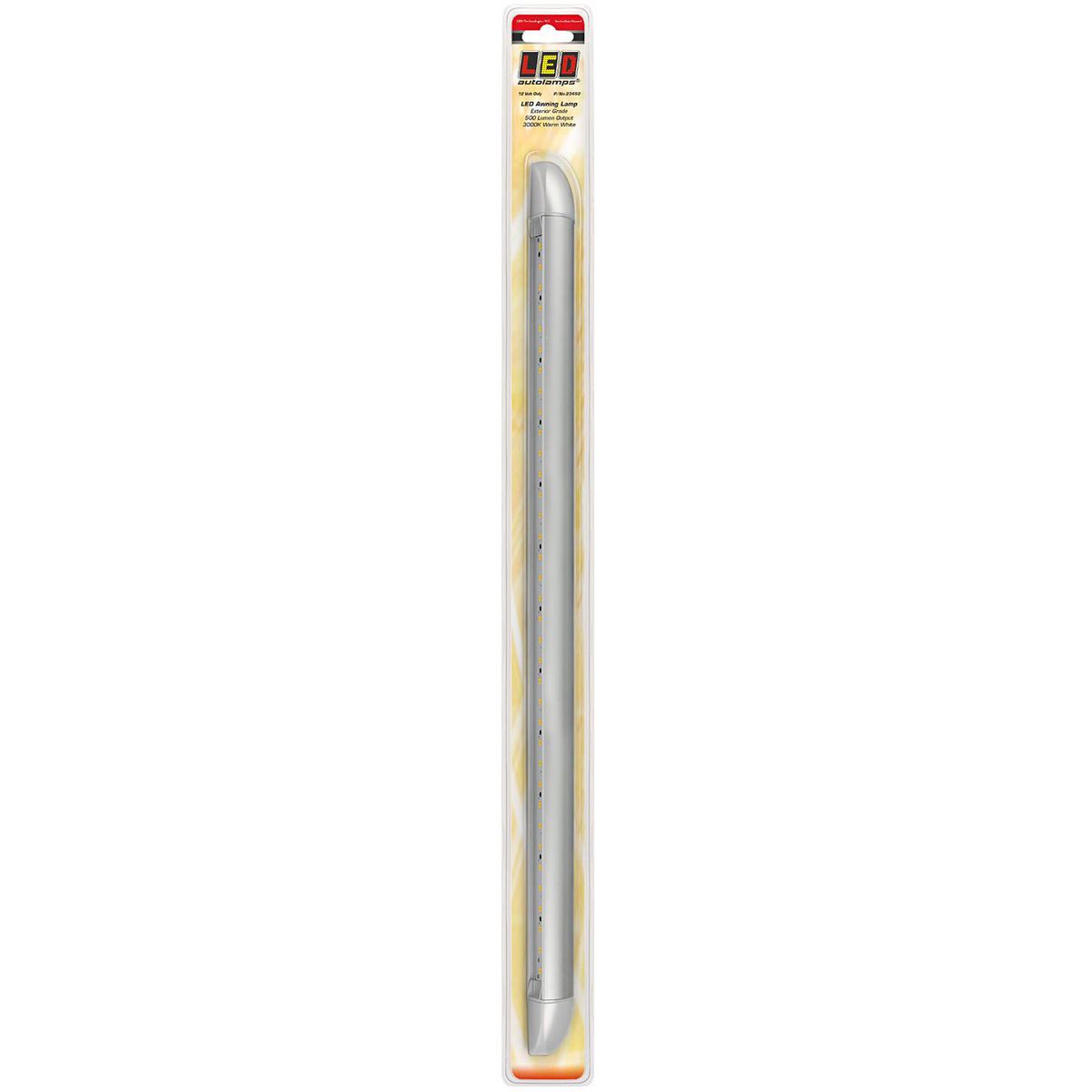 LED Autolamps Awning Lamp Silver 12V 20cm Cable Blister Pack 23450