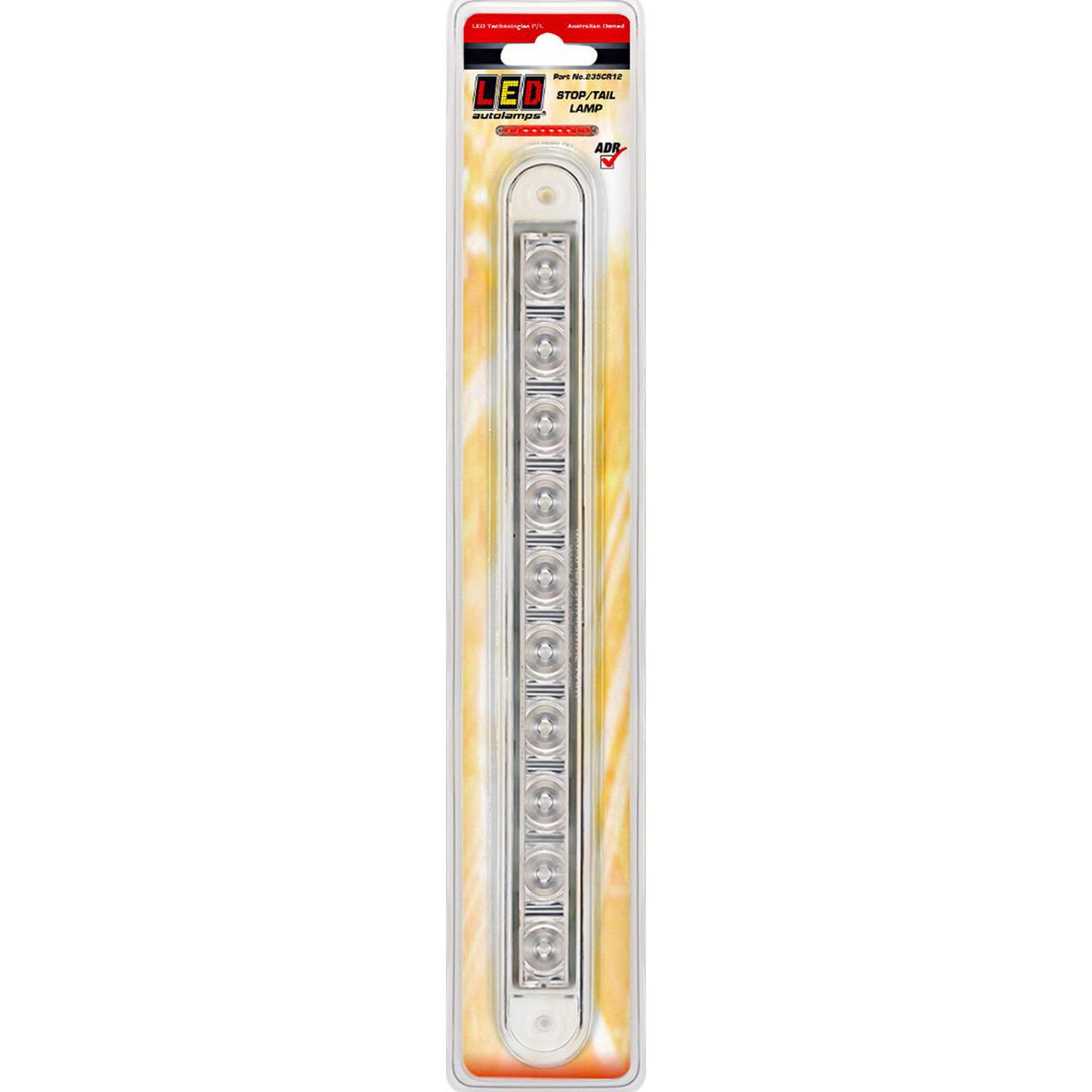 LED Autolamps Stop/Tail Strip LED Lamp Clear Lens 235CR12