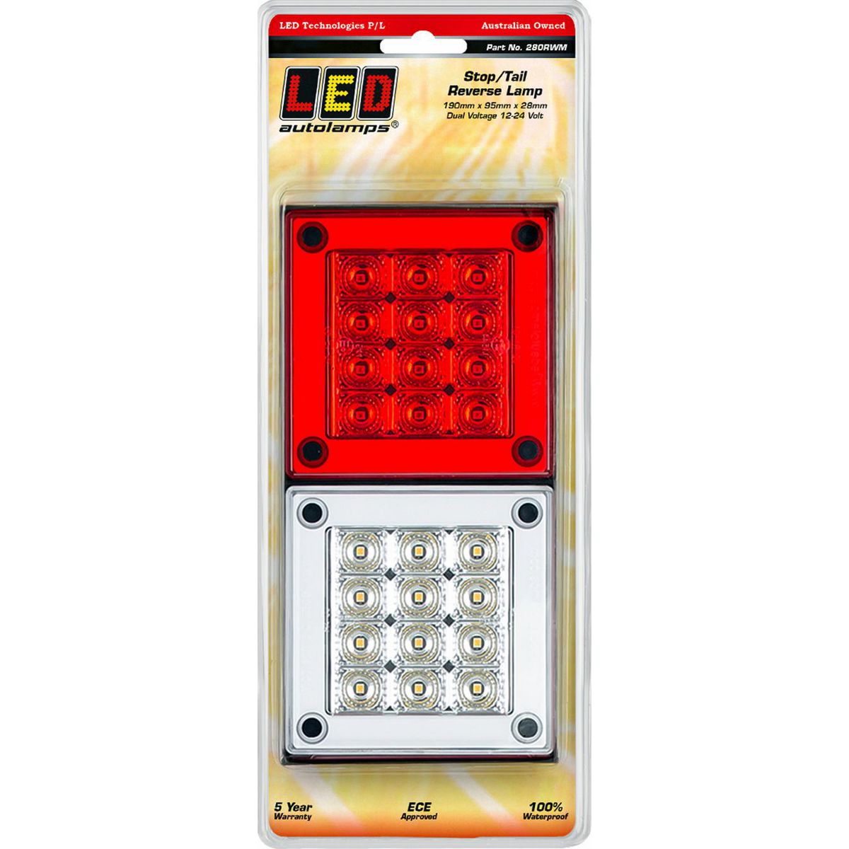 LED Autolamps Stop/Tail/Reverse Light LED 280RWM