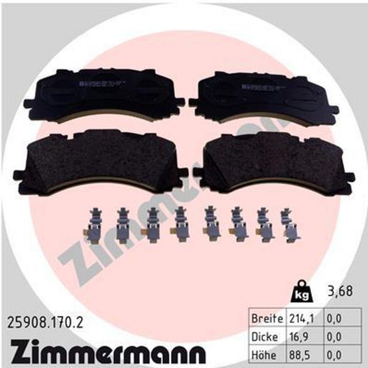Zimmermann Brake Pad Front Set 25908.170.2
