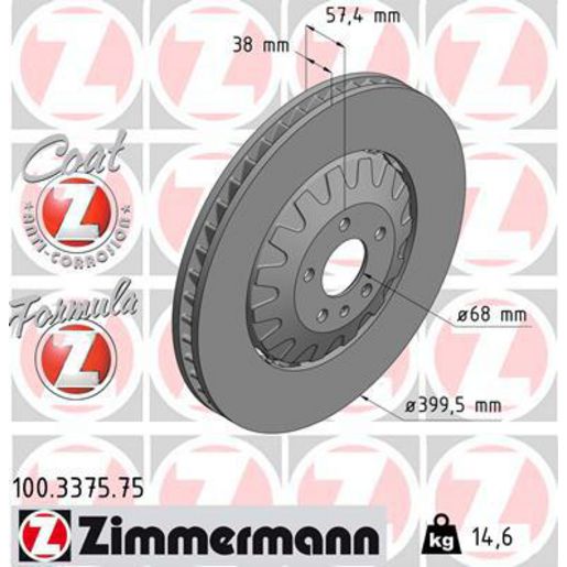 Zimmermann Formula Z Brake Rotor Single 400mm Front 100.3375.75