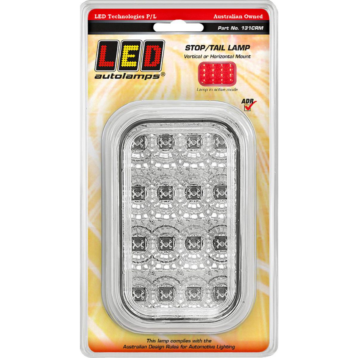 LED Autolamps Chrome Tail Light 131CRM