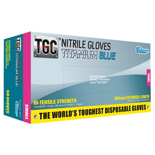 The Glove Company TGC Glove Titanium Blue Nitrile 50 Pk Small 160421