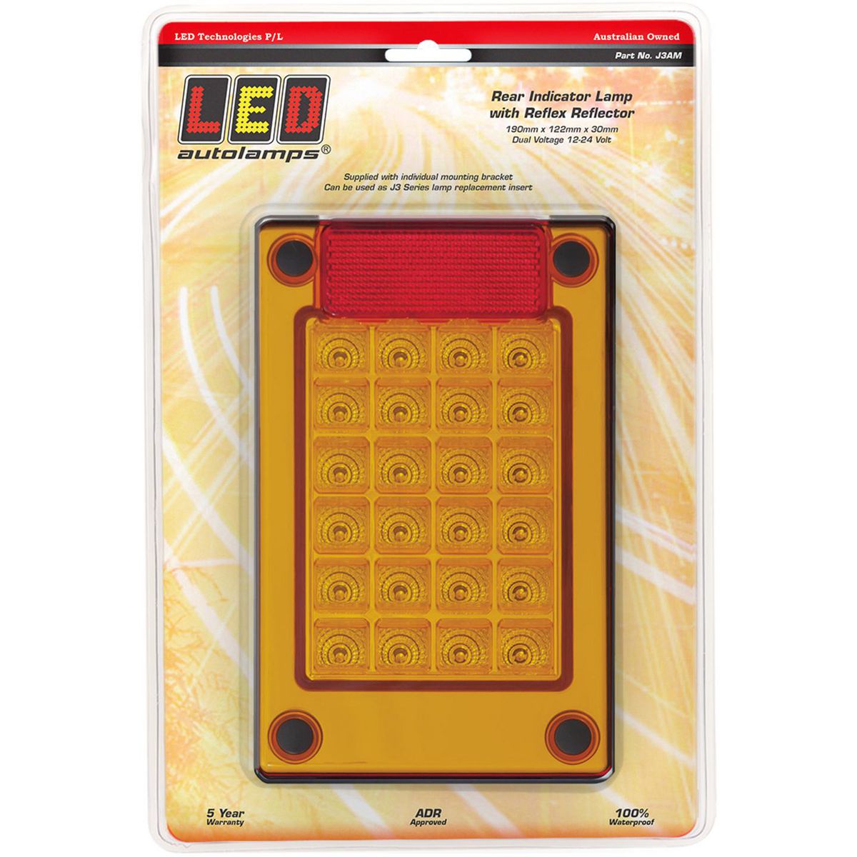 LED Autolamps Rear Indicator Light LED 12/24V J3AM