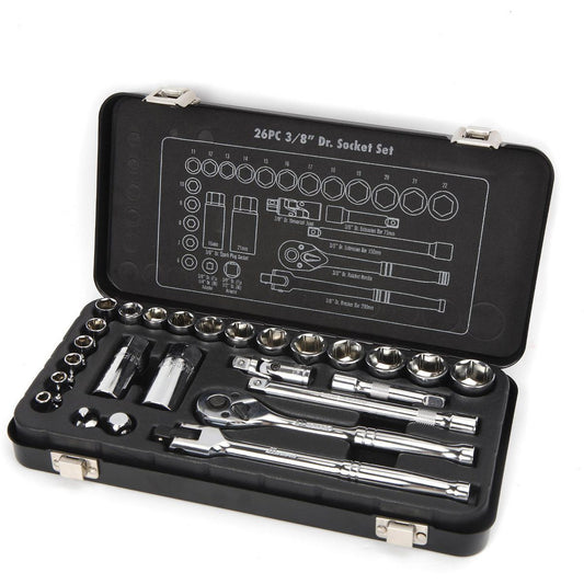 Mechpro Socket Set Metric 3/8In Drive 26pc