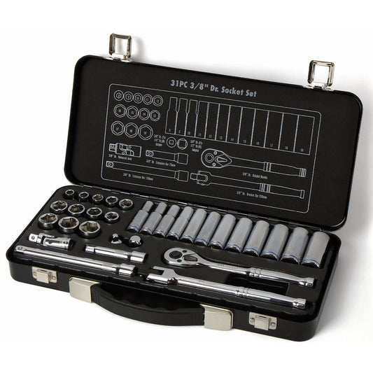 Mechpro Socket Set Metric 3/8In Drive 31pc