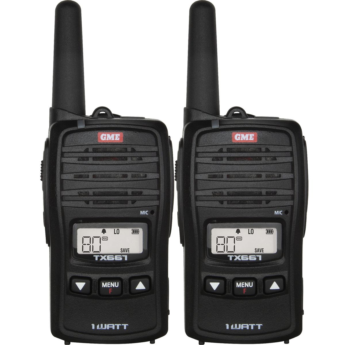GME 1W UHF CB Handheld Radio Twin Pack TX667TP