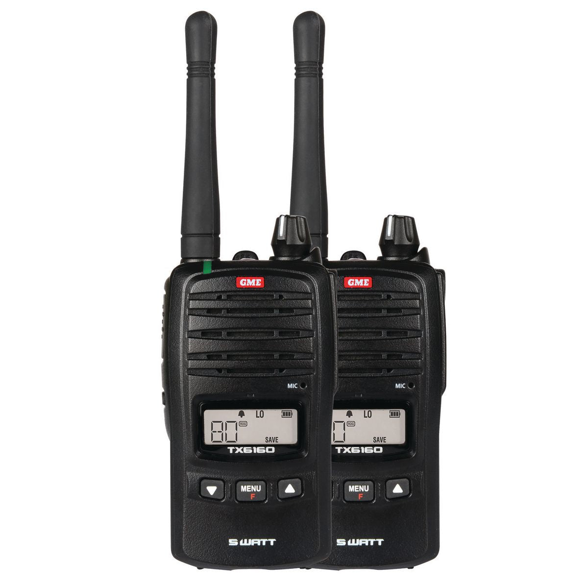 GME 5/1W UHF CB Handheld Radio incl. Accessories Twin Pack  TX6160TP