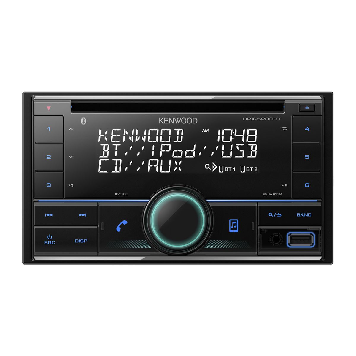 Kenwood Double Din Head Unit with Bluetooth DPX-5200BT