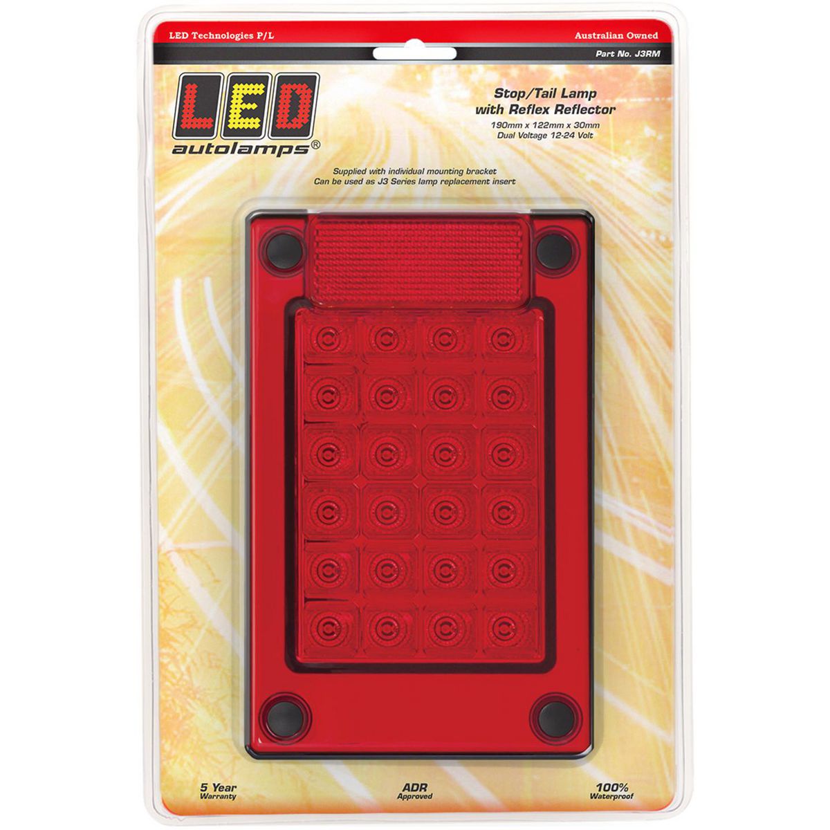 LED Autolamps Stop/Tail Light LED 12/24V J3RM