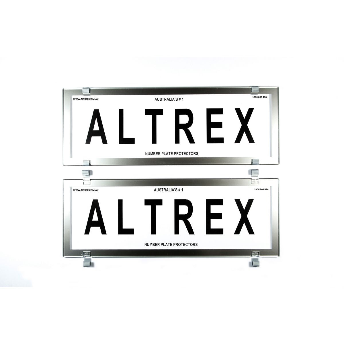 Altrex Number Plate Cover 6 Figure Chrome Style Without Lines