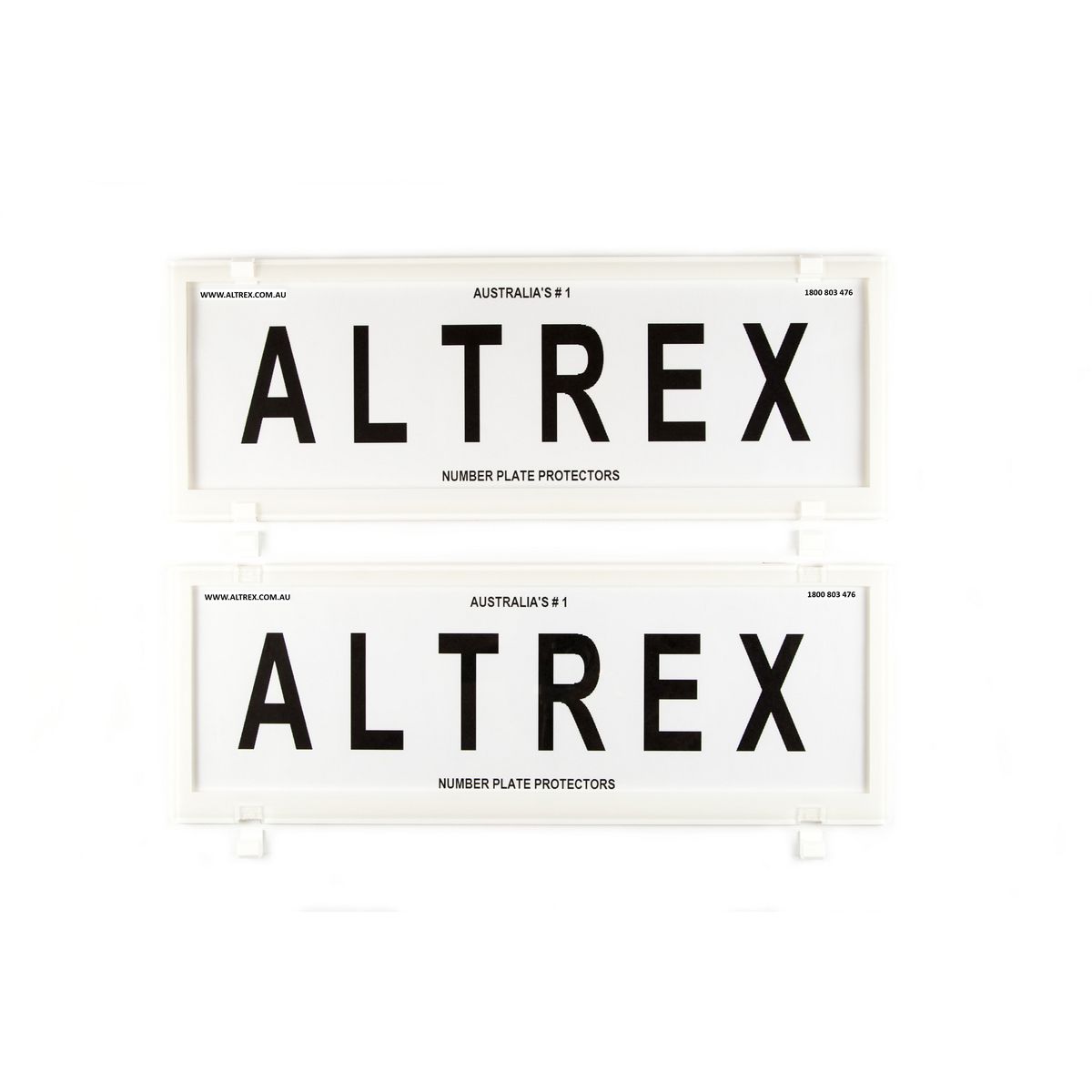 Altrex Number Plate Cover 6 Figure White Frame Without Lines