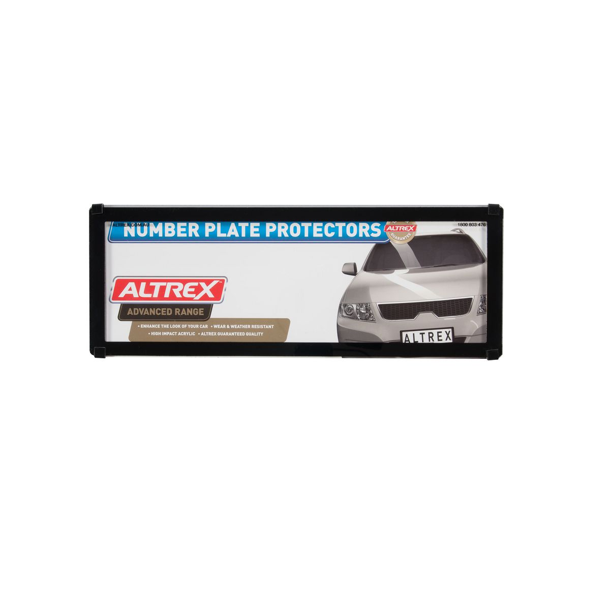 Altrex Number Plate Cover 6 Figure Black Without Lines Metal Clip 6ONLC