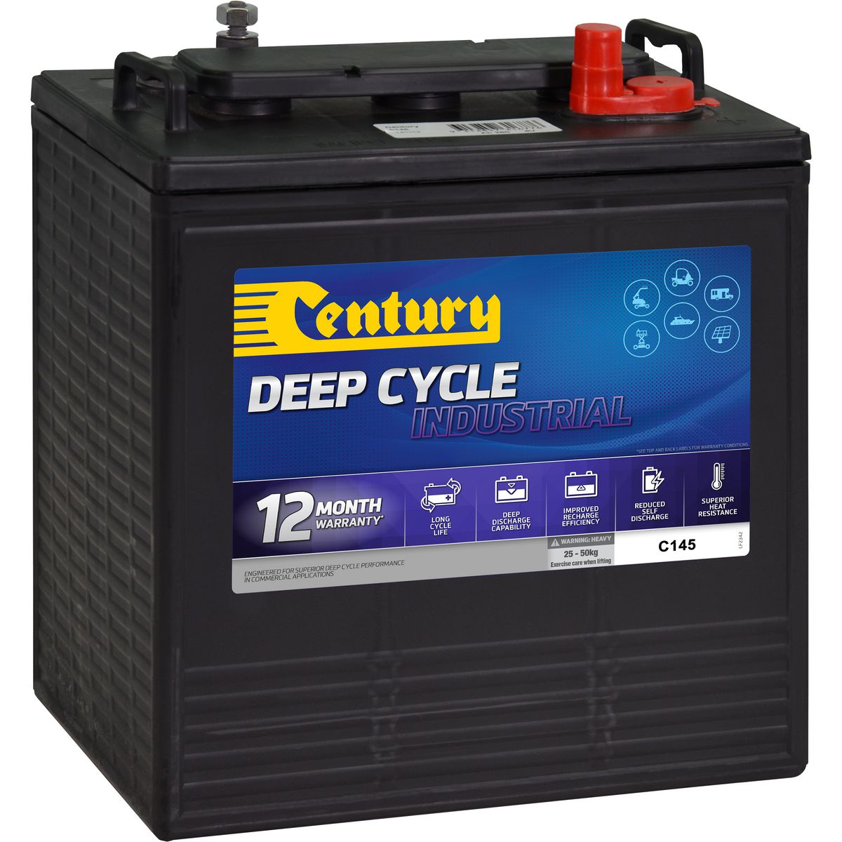 Century Batteries Battery-6V 260Ah Ind Deep Cycle C145