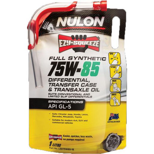 Nulon EZY-SQUEEZE 75W-85 Limited Slip Diff Oil 1L Full Synthetic LSD75W85-1E
