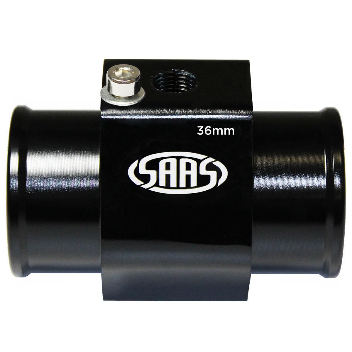 SAAS 36mm Water Temp Hose Adapter Black SWTA36B