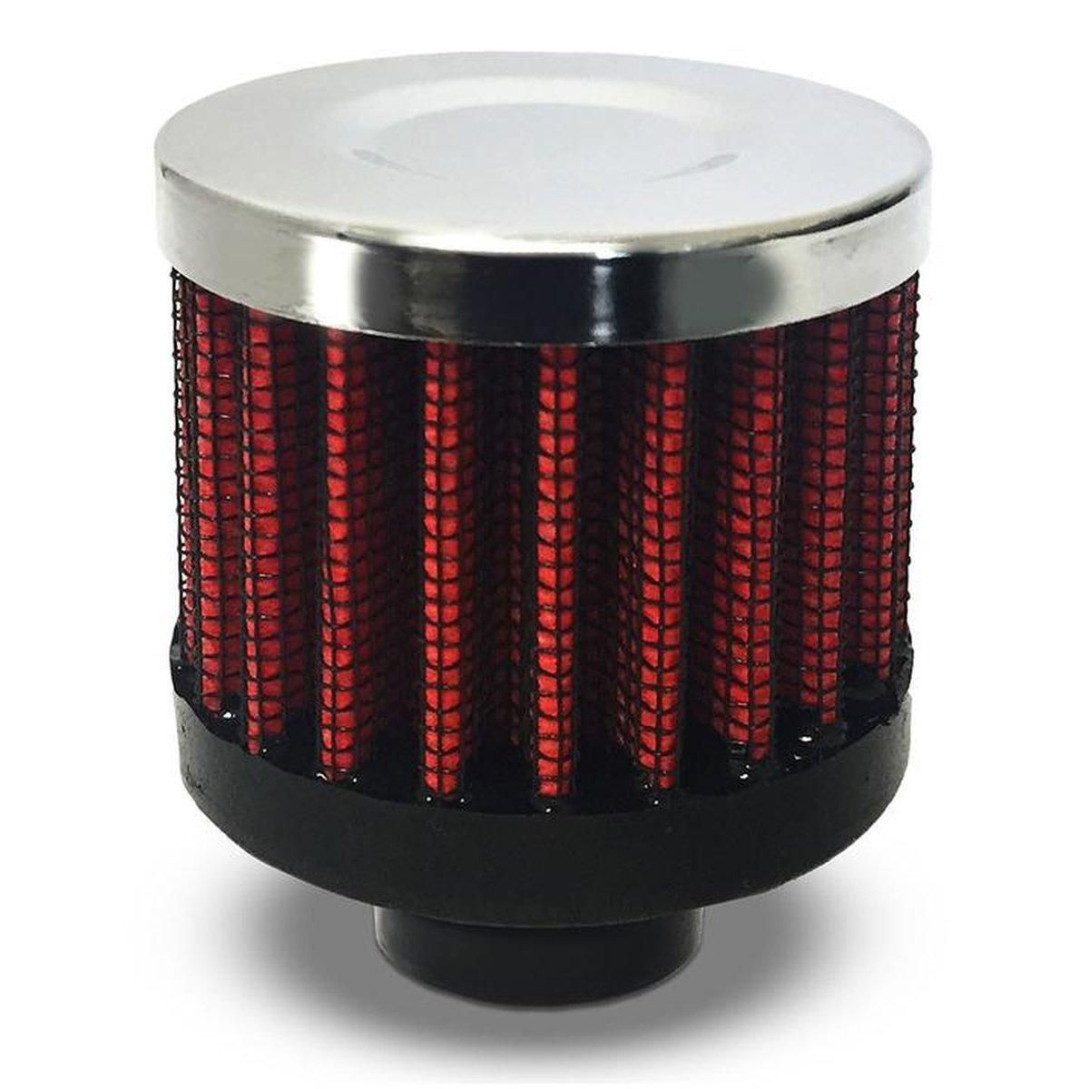 SAAS Breather Filter 12mm Neck Red SF8512