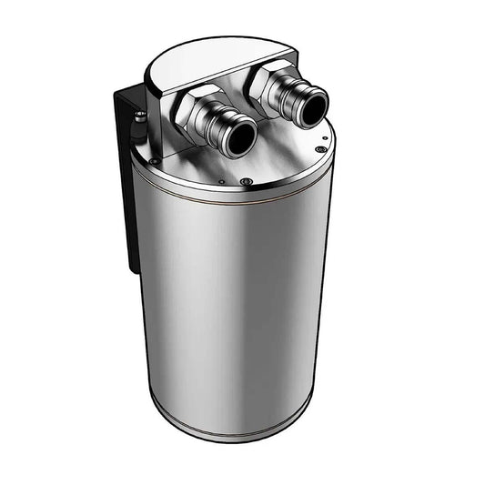 SAAS Oil Catch Can Baffled Round Billet (Polished)500mL ST1004