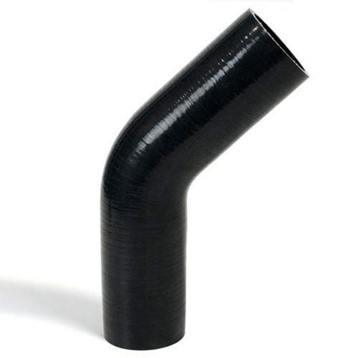 SAAS Silicone 45 Degree Hose 57 x 57mm Black SSH455757
