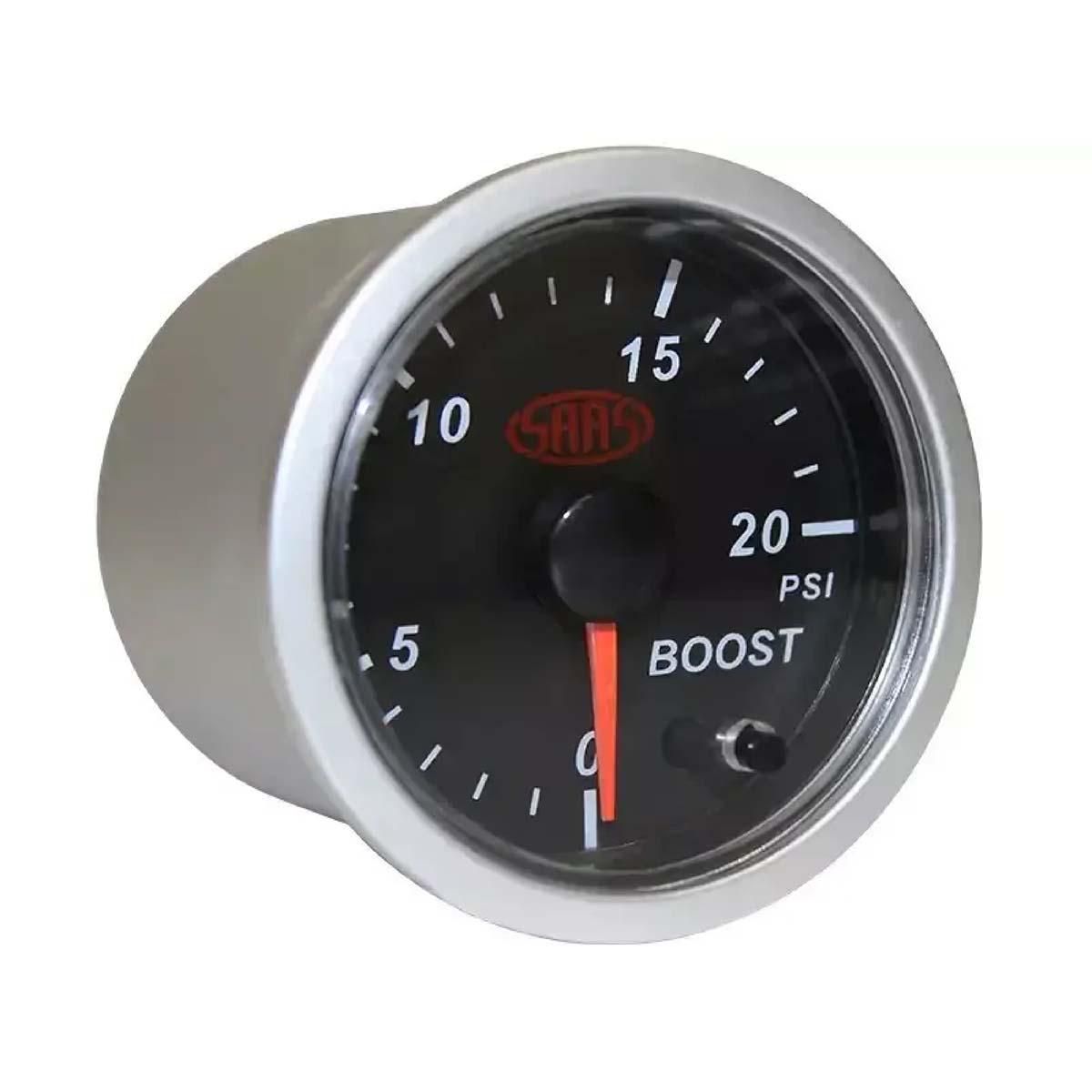 SAAS Street Series 2-1/16" Boost Gauge Diesel 0-20 Psi Black SG21212