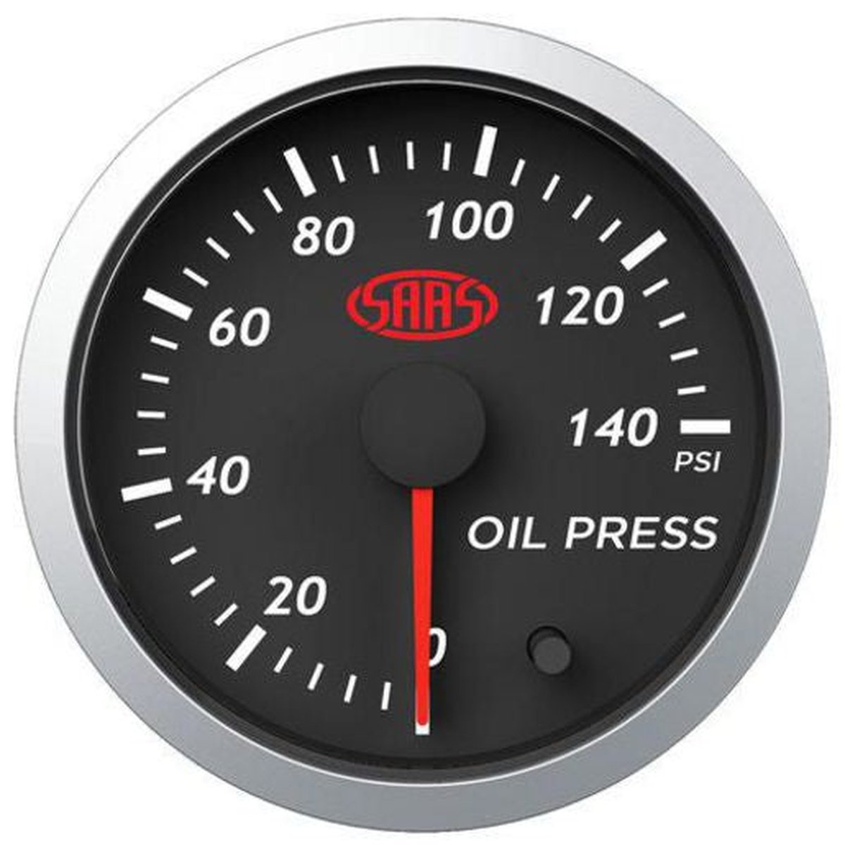 SAAS Street Series 2-1/16" Oil Pressure Gauge 0-140 Psi Black SG21230