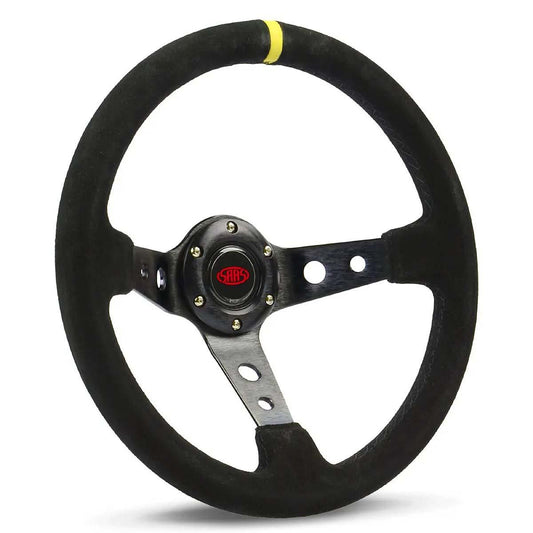 SAAS Steering Wheel GT Deep Dish Suede Black 350mm SWGT1