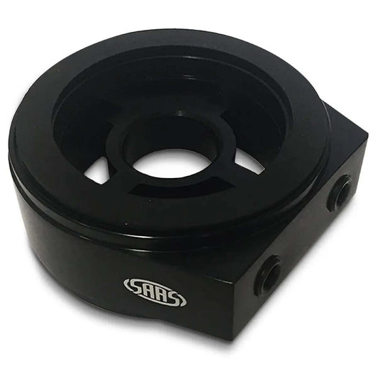 SAAS Oil Filter Sandwich Plate Billet Black SGAP1