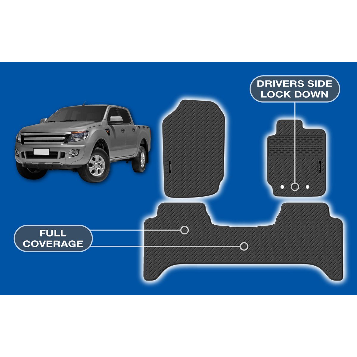Sperling Precision Fit Floor Mat Set MRBFD001BLK2RW