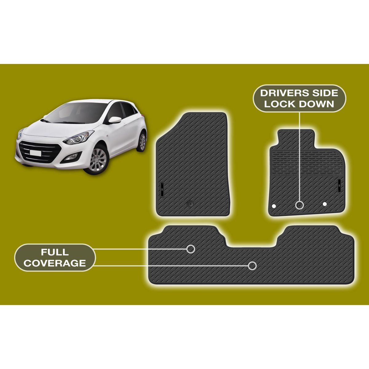 Sperling Precision Fit Floor Mat Set MRBHY001BLK2RW