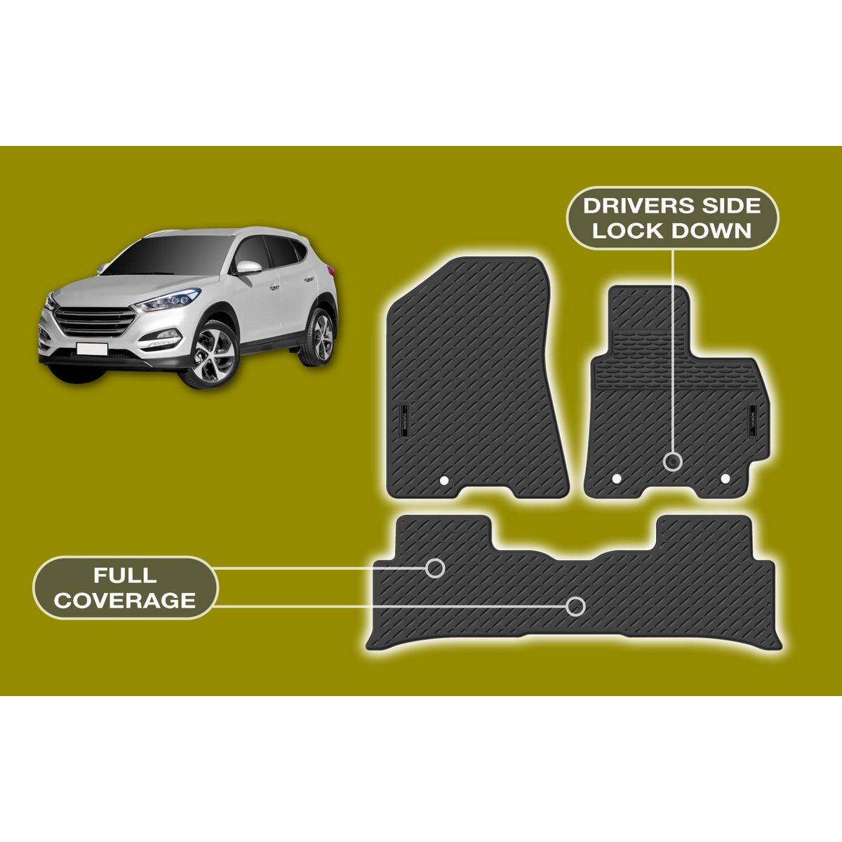 Sperling Precision Fit Floor Mat Set MRBHY002BLK2RW