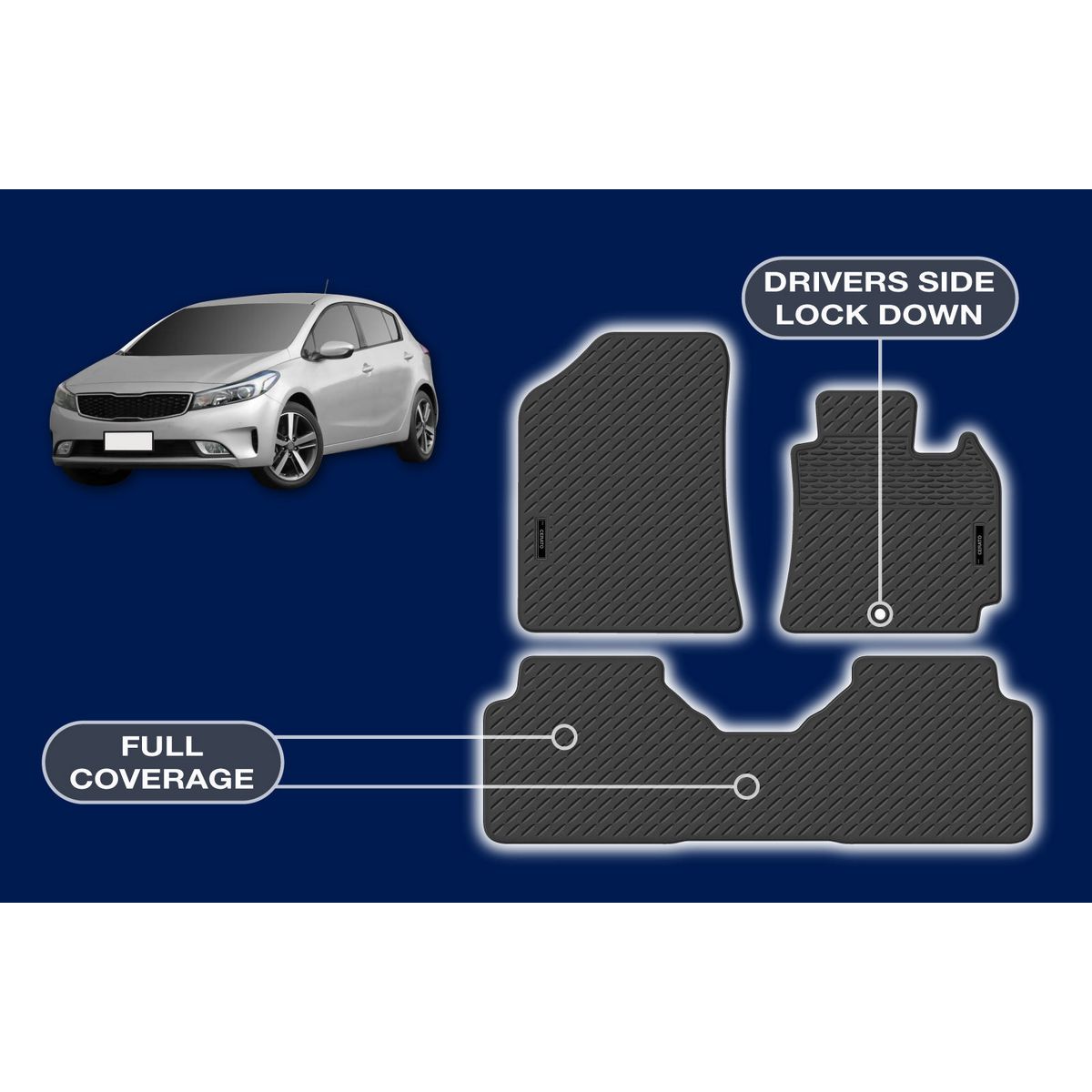 Sperling Precision Fit Floor Mat Set MRBKI001BLK2RW