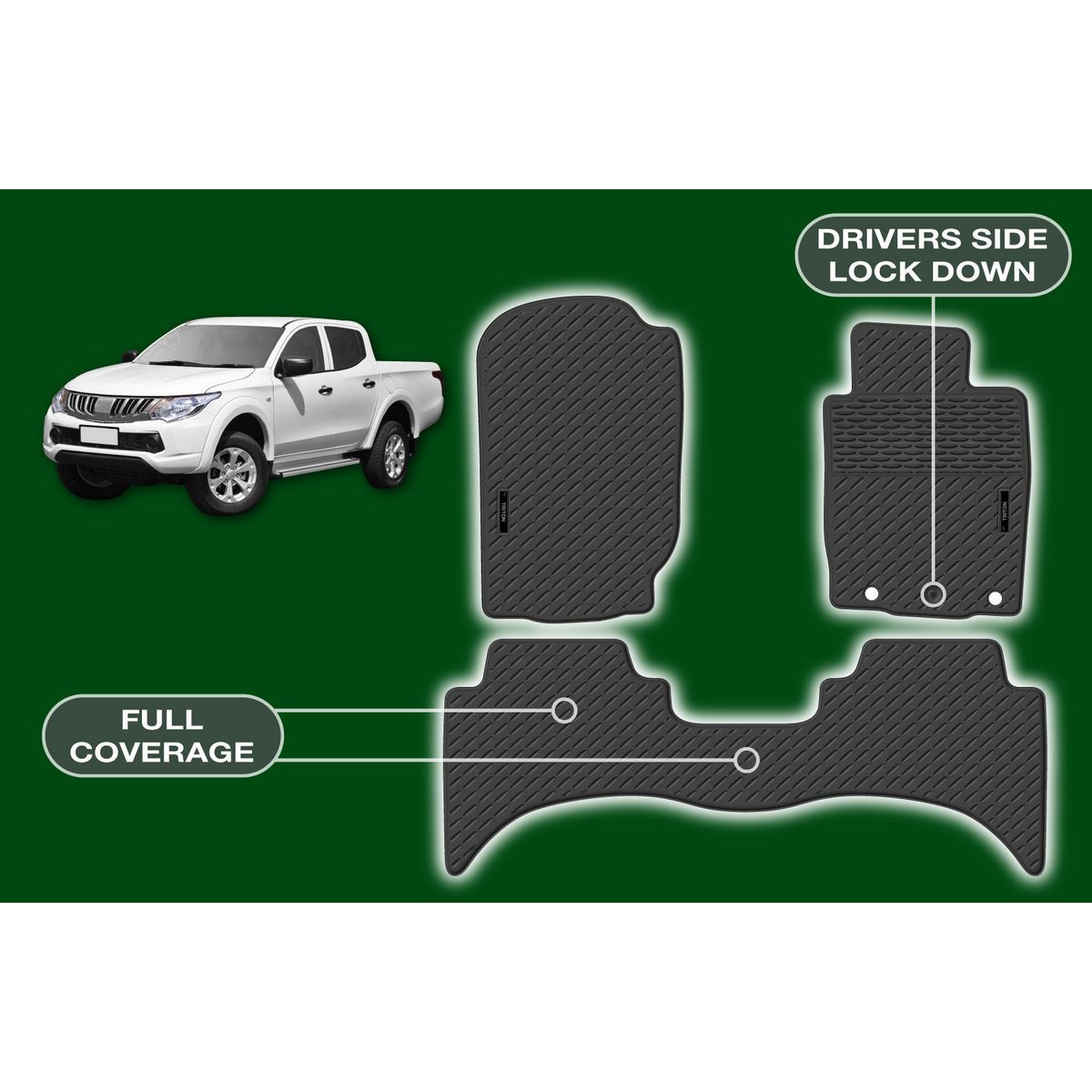 Sperling Precision Fit Floor Mat Set MRBMT001BLK2RW