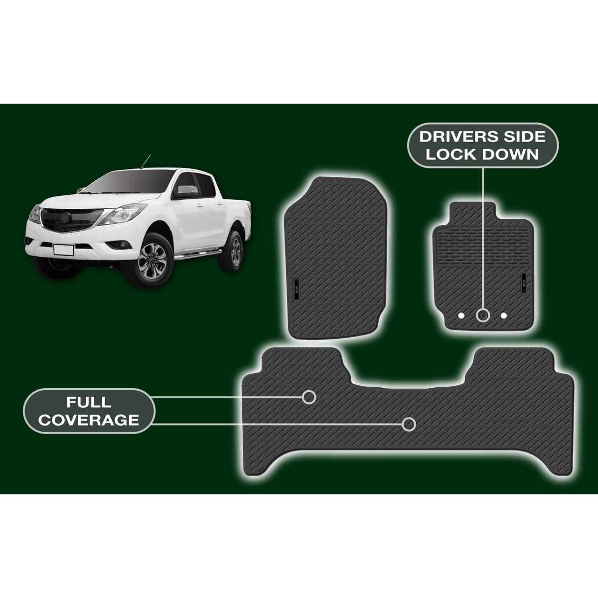 Sperling Precision Fit Floor Mat Set MRBMZ001BLK2RW