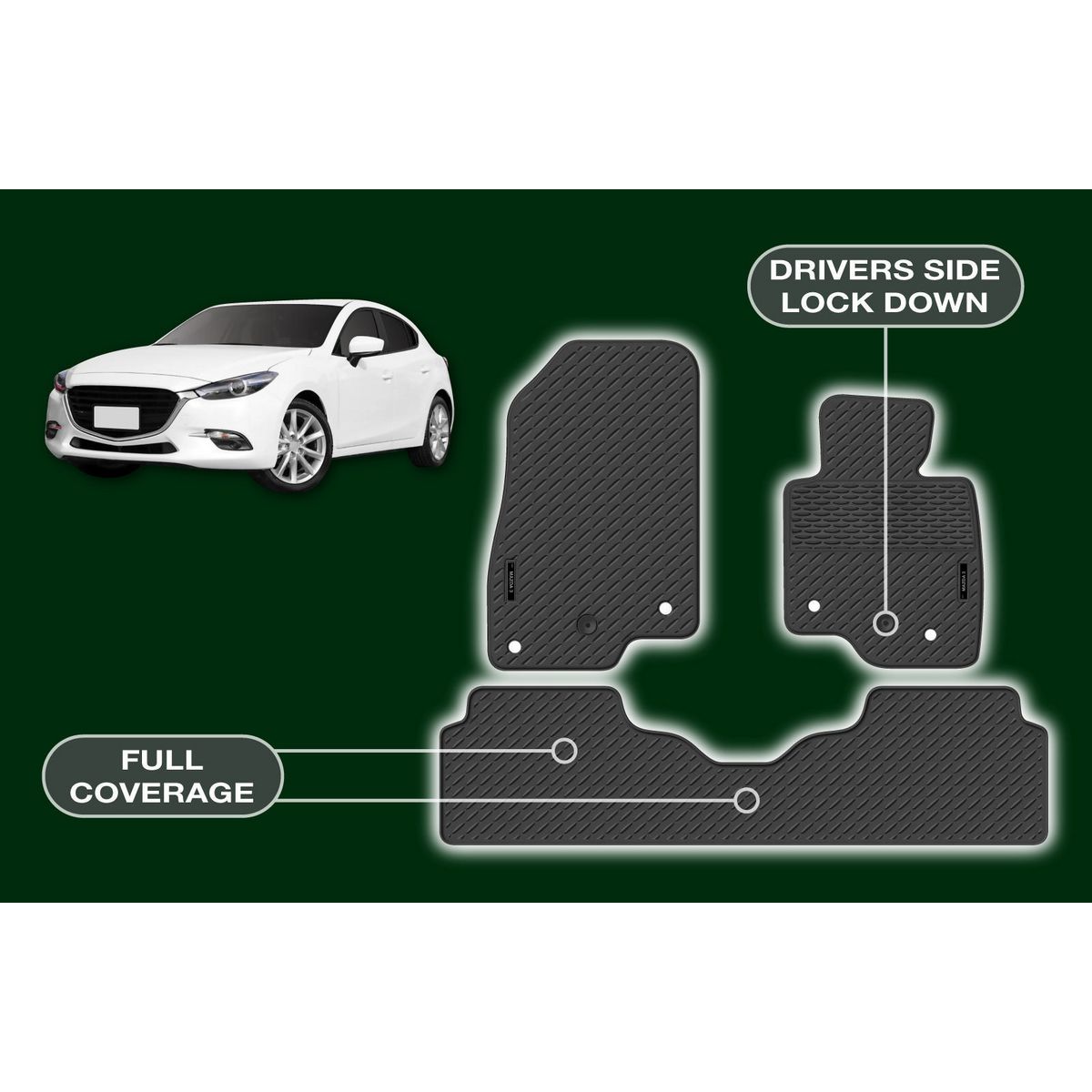 Sperling Precision Fit Floor Mat Set MRBMZ002BLK2RW