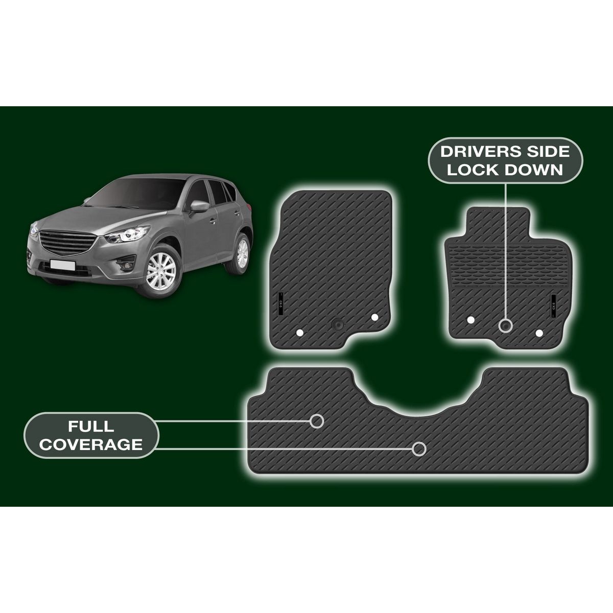 Sperling Precision Fit Floor Mat Set MRBMZ003BLK2RW