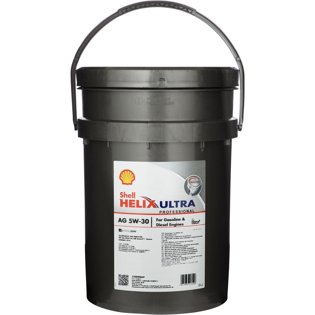 Shell Lubricants Helix Ultra Professional AG 5W30 (DEXOS 2) Full-Syn Engine Oil 20L 300012815