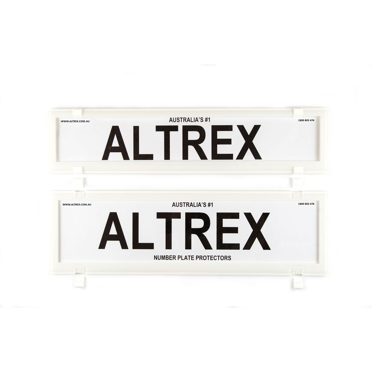 Altrex Number Plate Cover 6 Figure White Without Lines Premium Combination NSW SA