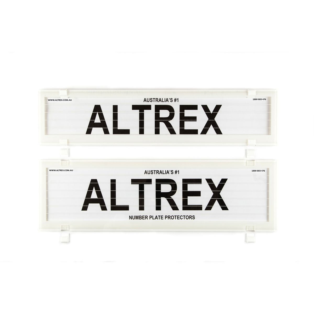 Altrex Number Plate Cover 6 Figure White With Lines Premium Combination NSW SA
